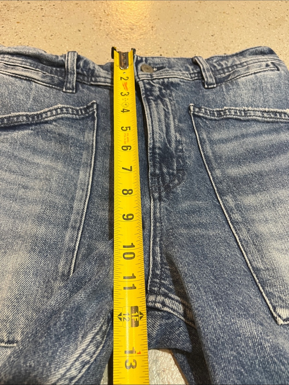 LUCKY BRAND LUCKY LEGEND HIGH RISE WIDE LEG PATCH POCKET DENIM JEANS BLU SIZE 10 - Picture 11 of 13